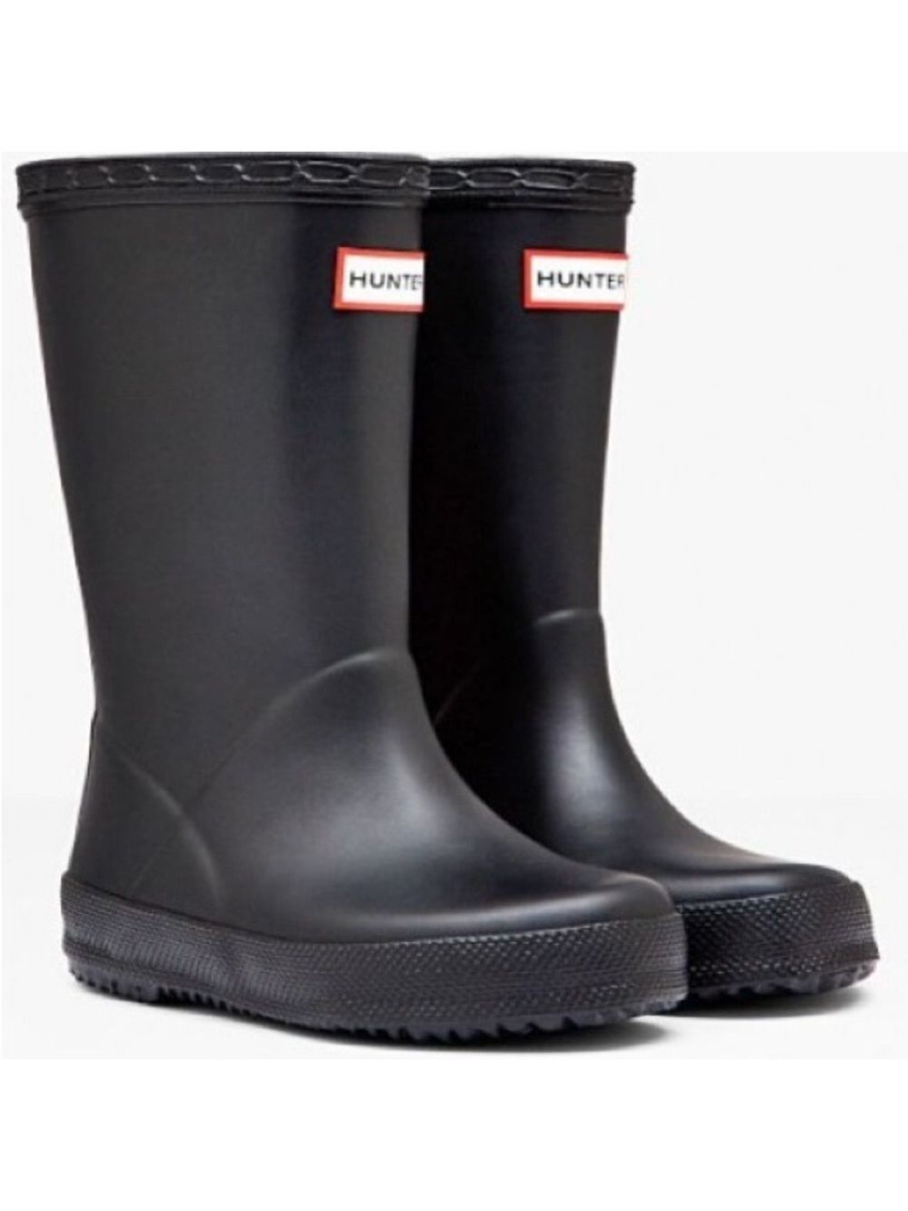 Size 6/7 Toddler Hunter Kids Black Waterproof Boots